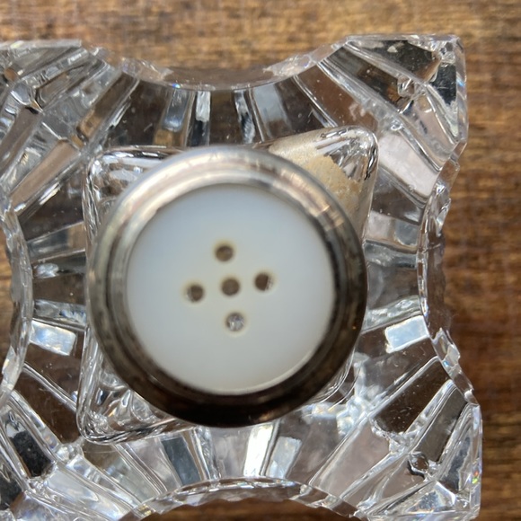 Crystal and sterling silver salt & pepper - Picture 3 of 5